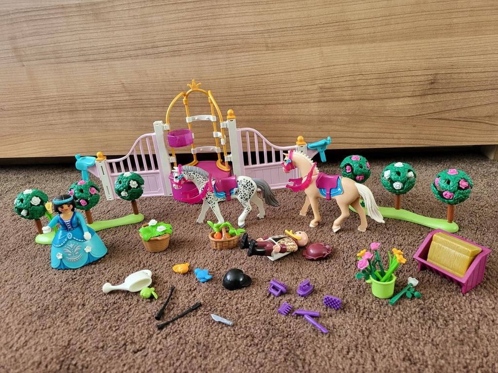 PLAYMOBIL Princess Paardrijlessen - 70450, Ophalen of Verzenden, Zo goed als nieuw, Complete set