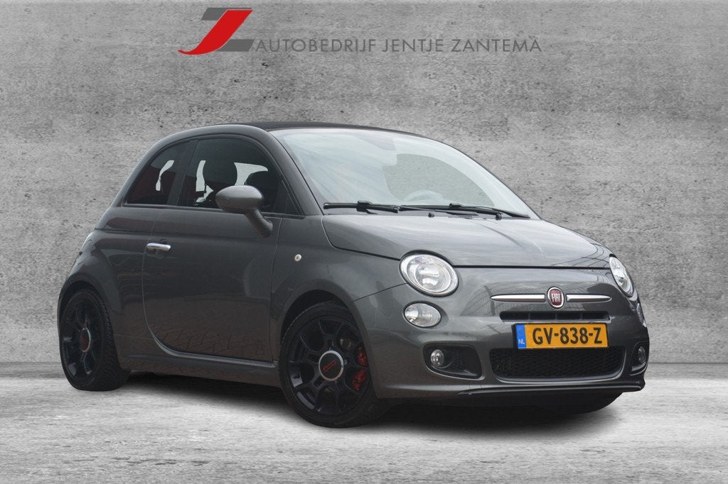 Fiat 500C 0.9 TwinAir Turbo 500S | Leer | Parkeersensoren |, Auto's, Cabriolet, Bedrijf, Handgeschakeld, 26 km/l