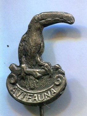 Avifauna Alphen a/d Rijn zilverkleurig speldje ( N_013), Verzamelen, Speldjes, Pins en Buttons, Verzenden, Zo goed als nieuw, Dier of Natuur