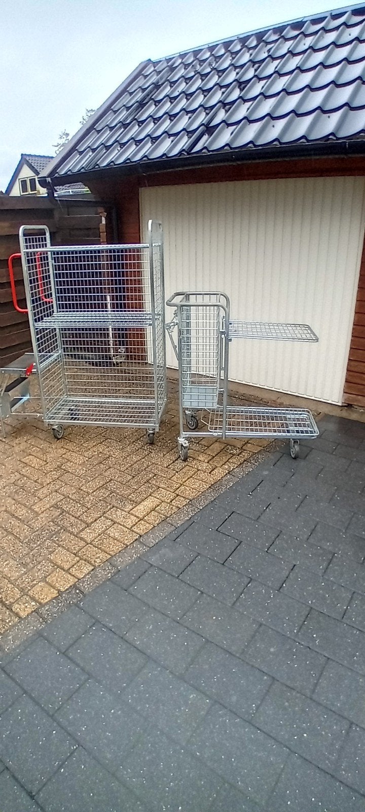 Transportkarren met trapje en opklapbare delen, Ophalen