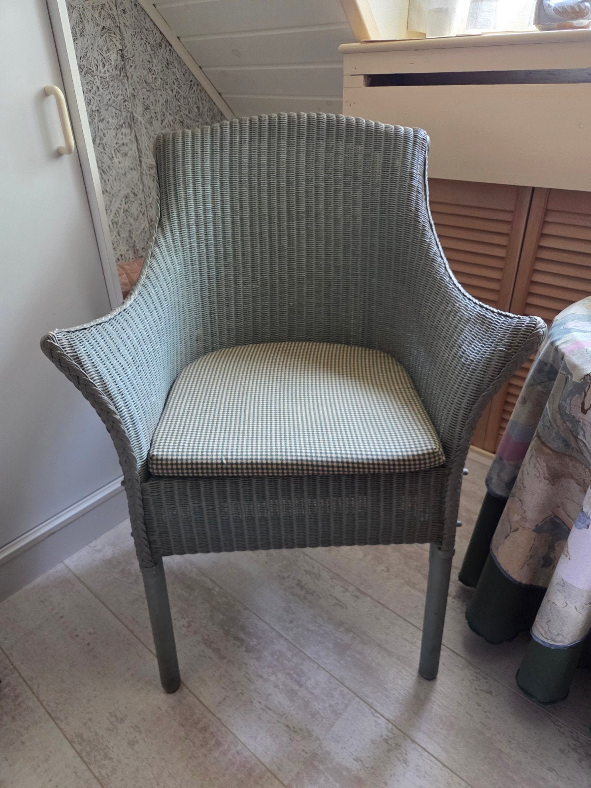 vintage Lloyd loom stoel rieten stoel, Ophalen, Gebruikt, Bruin, Eén
