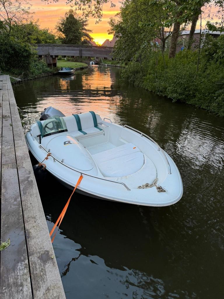 QuickSilver 425, 50 pk en trailer mag dit weekend weg 5000,-, Watersport en Boten, Ophalen, Gebruikt, Minder dan 70 pk, Quicksilver
