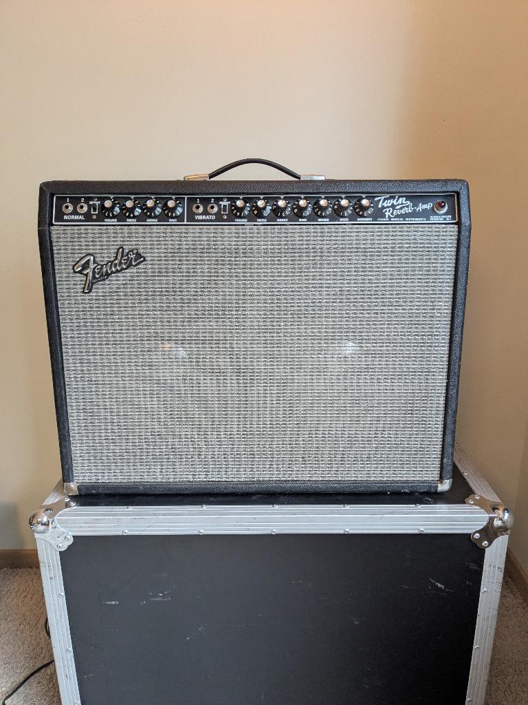 Fender Twin Reverb 1972 - blackface mod - incl. flightcase, Muziek en Instrumenten, Ophalen, Gebruikt, 100 watt of meer