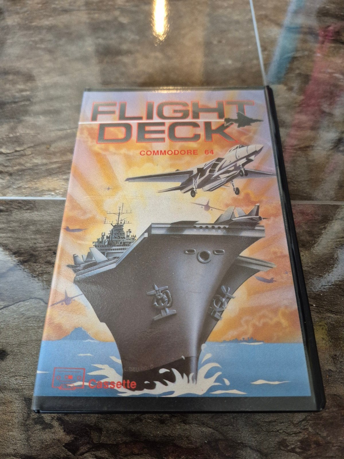 Flight Deck Commodore 64 Cassette - Vliegdekschip Simulatie, Gebruikt, 1 speler, Ophalen of Verzenden, Vanaf 7 jaar