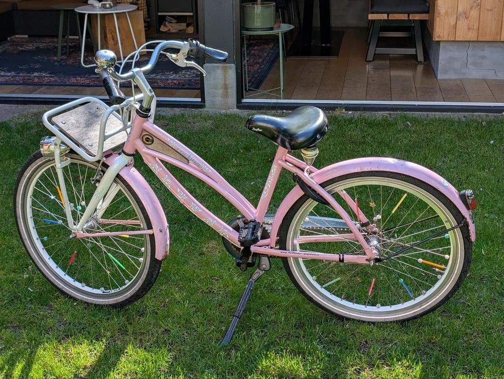 Roze kinderfiets 24inch, Fietsen en Brommers, Fietsen | Meisjes, Terugtraprem, Gebruikt, Onbekend, Ophalen of Verzenden