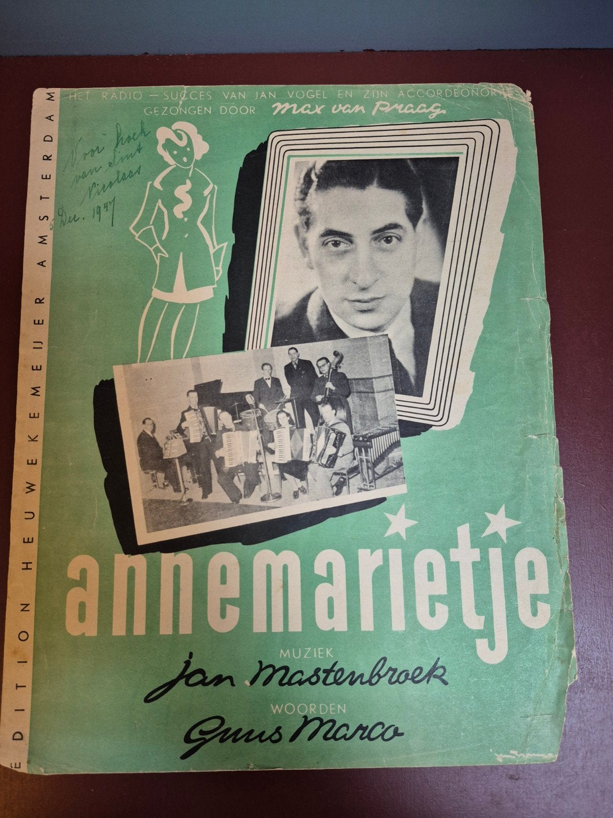 Annemarietje bladmuziek - Max van Praag, Ophalen of Verzenden
