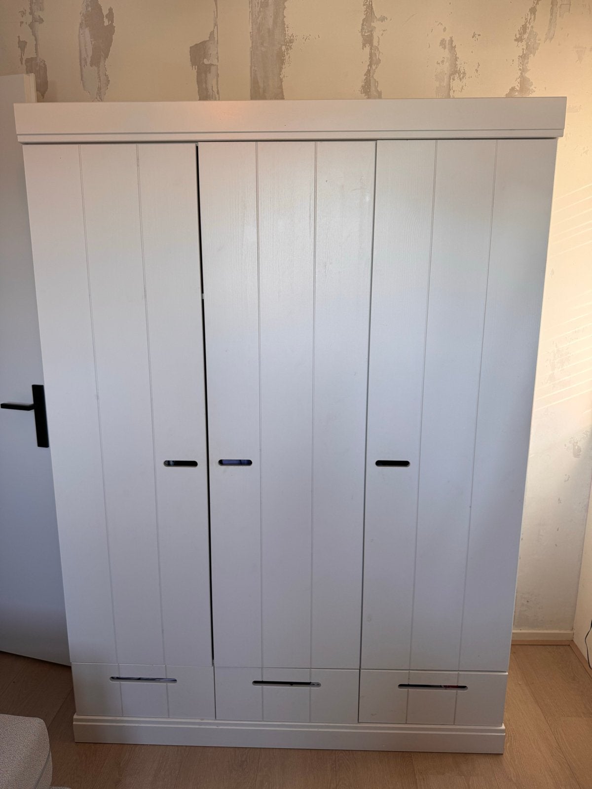 WOOOD Kledingkast Connect - Wit, 3-deurs, Huis en Inrichting, Ophalen, 100 tot 150 cm, 200 cm of meer, Zo goed als nieuw