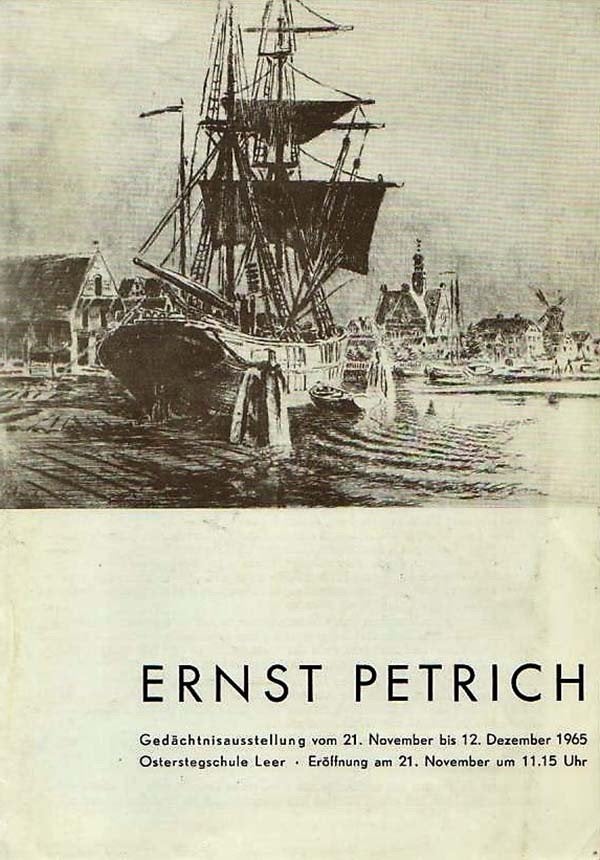 Ernst Petrich - Gedächtnisausstellung 21-11/12-12 1965 Leer, Ophalen, Zo goed als nieuw, Schilder- en Tekenkunst