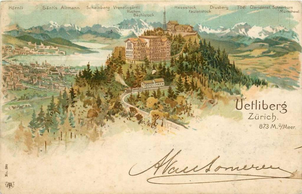 381-200-005 Zurich Vetliberg, Verzenden, Voor 1920, Overig Europa