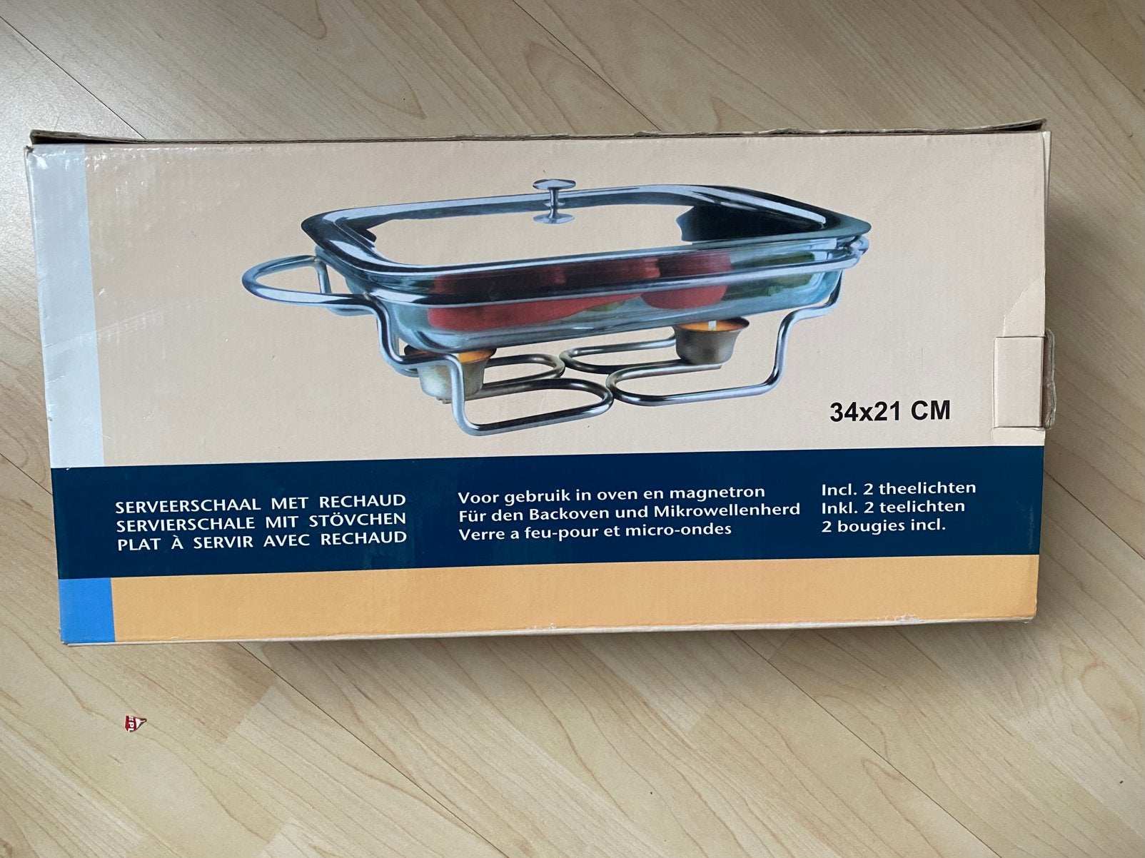 SERVEER SCHAAL met RECHAUD gebruik in OVEN en MAGNETRON., Huis en Inrichting, Keuken | Keukenbenodigdheden, Ophalen of Verzenden