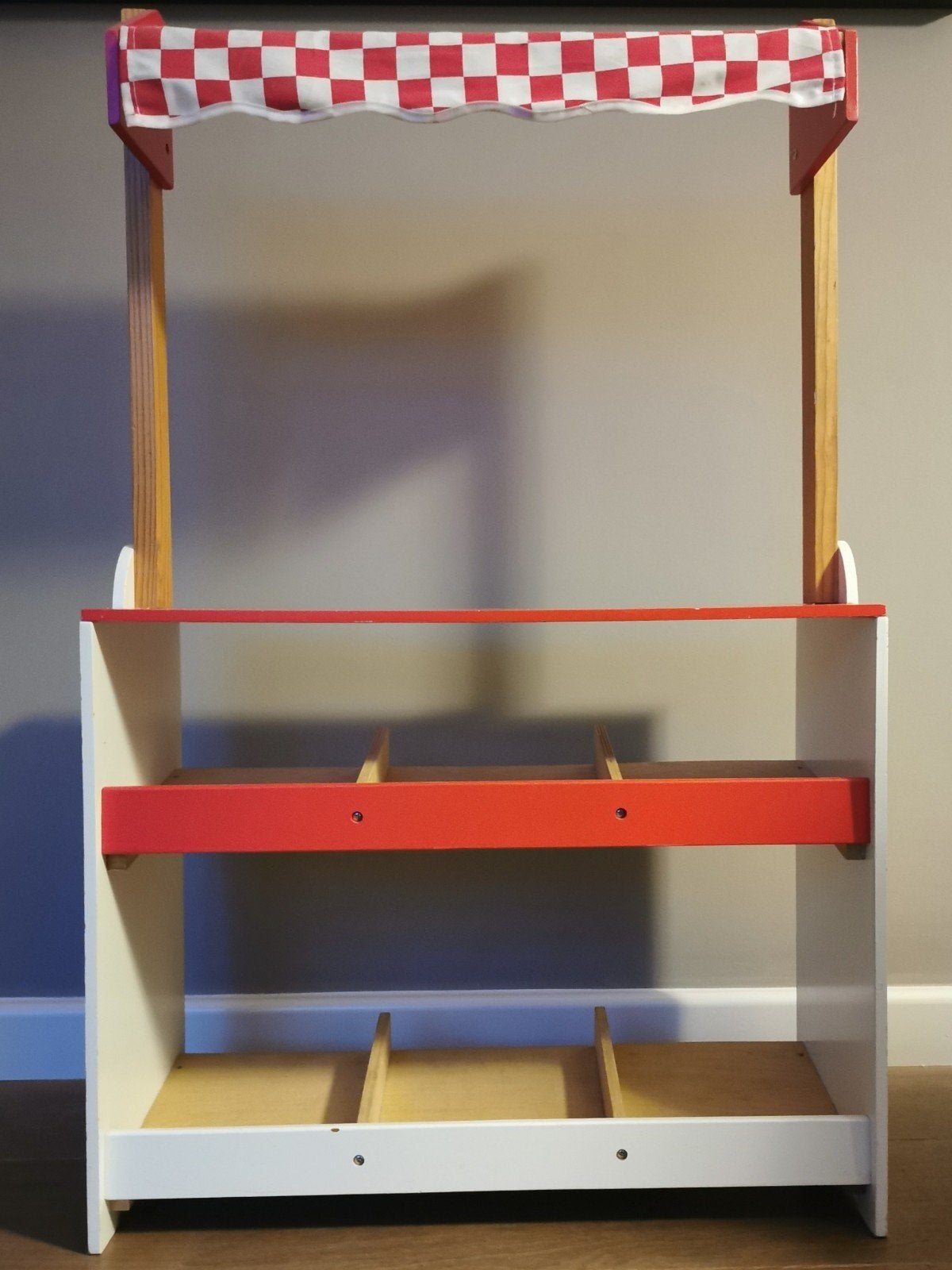 Houten marktkraam / winkeltje met krijtbord, Ophalen, Gebruikt, Meubelstuk of Keukentje