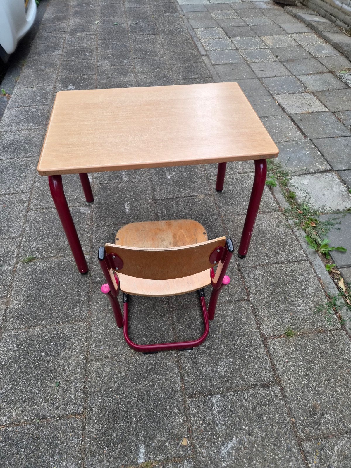 School tafel + stoeltje, Ophalen, Gebruikt, 75 cm of meer, 60 cm of meer