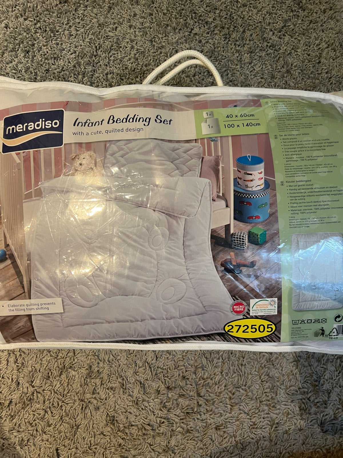 Nieuw Meradiso Baby Beddengoed Set - wit met Beer Motief, Overige merken, Jongetje of Meisje, Ledikant, Beddengoedset