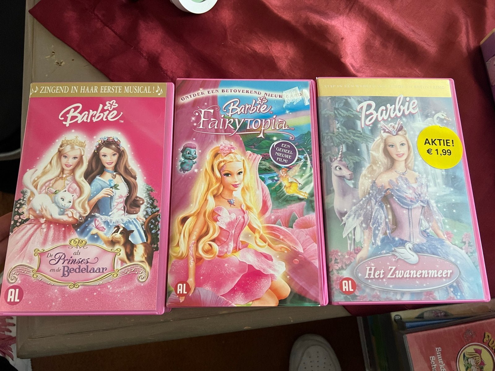 Barbie Videobanden Collectie: Prinses, Fairytopia, Zwanenmee, Gebruikt, Alle leeftijden, Ophalen of Verzenden, Familie