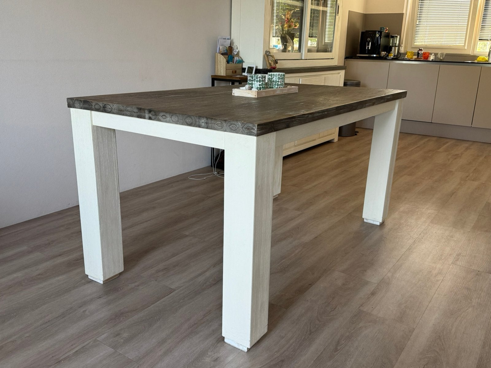 Eettafel, salontafel en audiomeubel, Huis en Inrichting, Ophalen, Zo goed als nieuw, 150 tot 200 cm, Vier personen