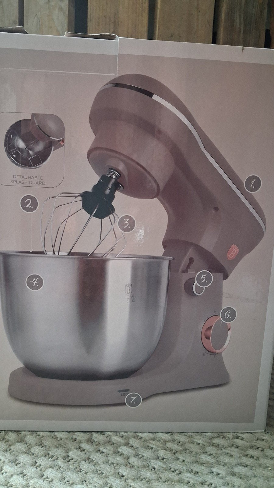 Planetary mixer Berlinger Haus BH9769 Taupe, 4 liter of meer, Ophalen of Verzenden, Nieuw, 3 snelheden of meer