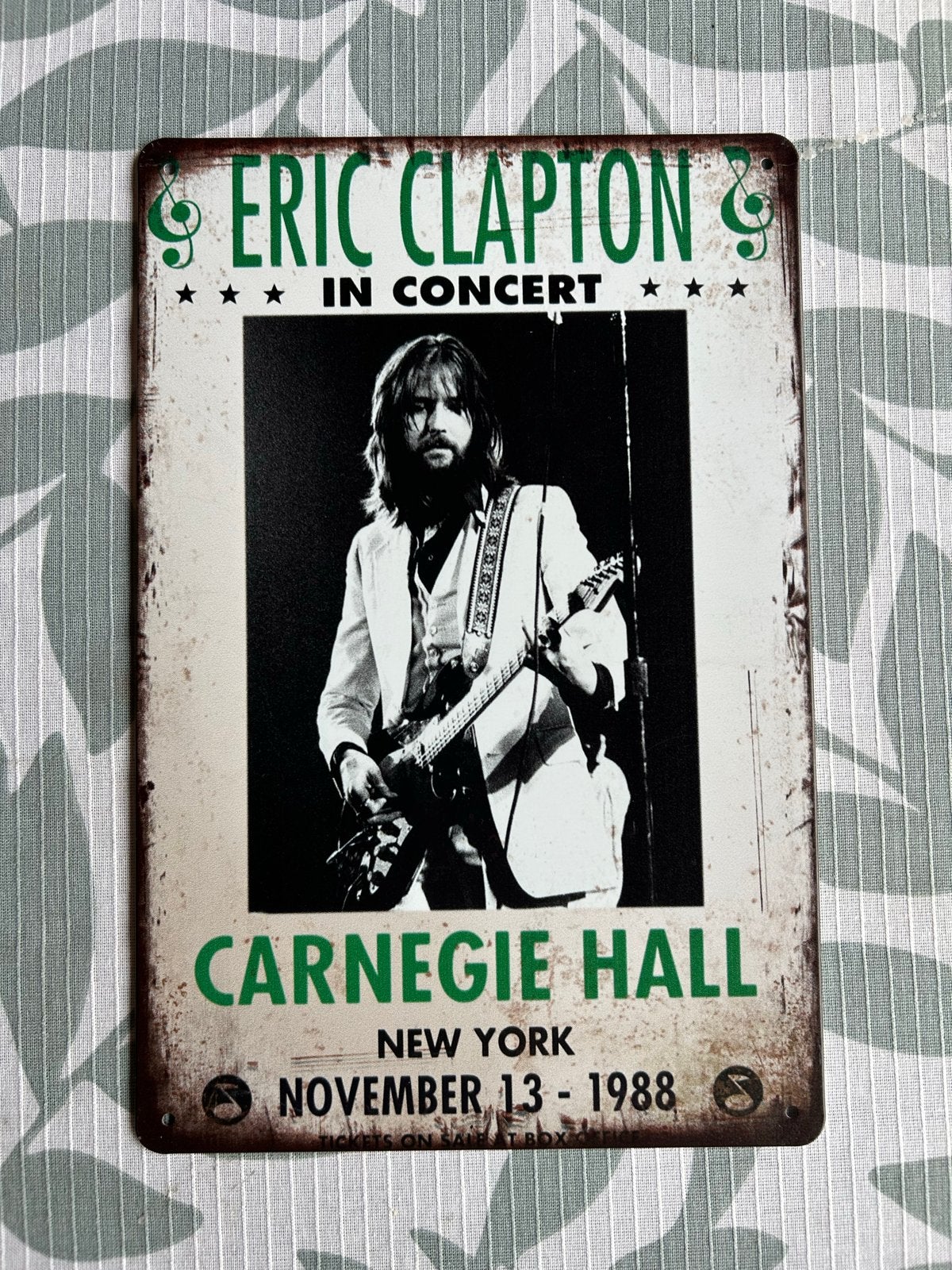 Eric Clapton Carnegie Hall Concert Poster - 20x30 cm, Vintage, Meerkleurig, Nieuw, Ophalen of Verzenden