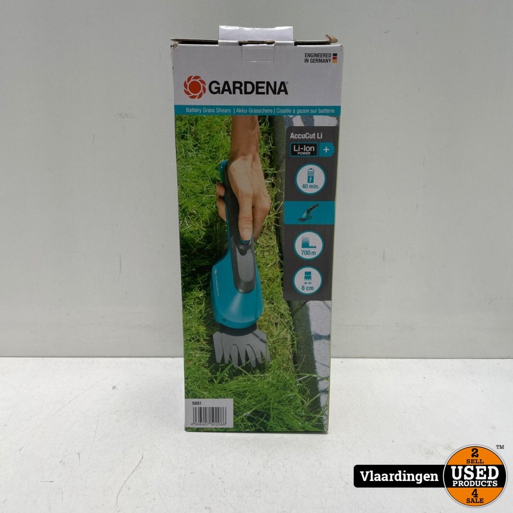 Gardena Grasschaar AccuCut Li, Gardena, Gebruikt, Support@gardena.com, Gardena GmbH, Hans-Lorenser-StraÃŸe 40, 
89079 Ulm
Germany