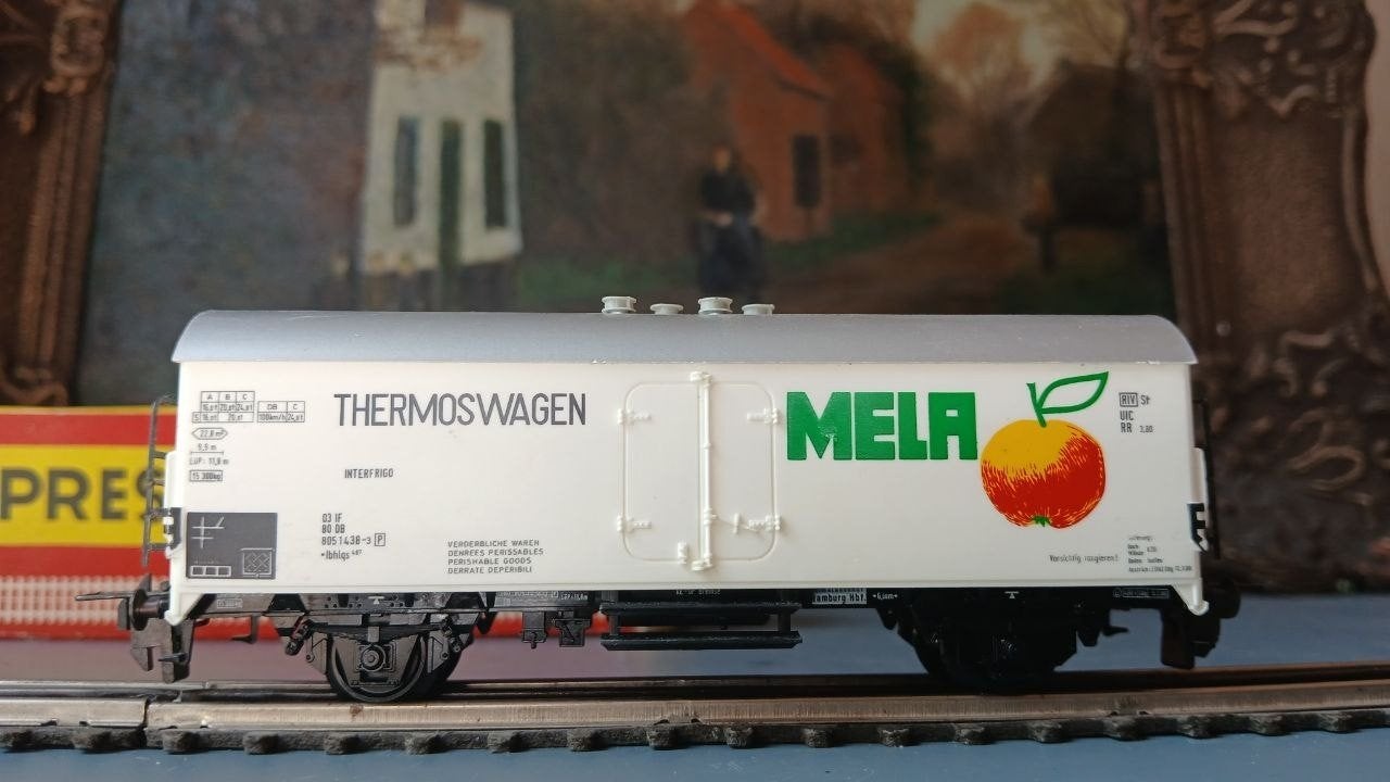 Trix Express transport koelwagen origineel MELA, Overige merken, Gebruikt, Gelijkstroom, Wagon