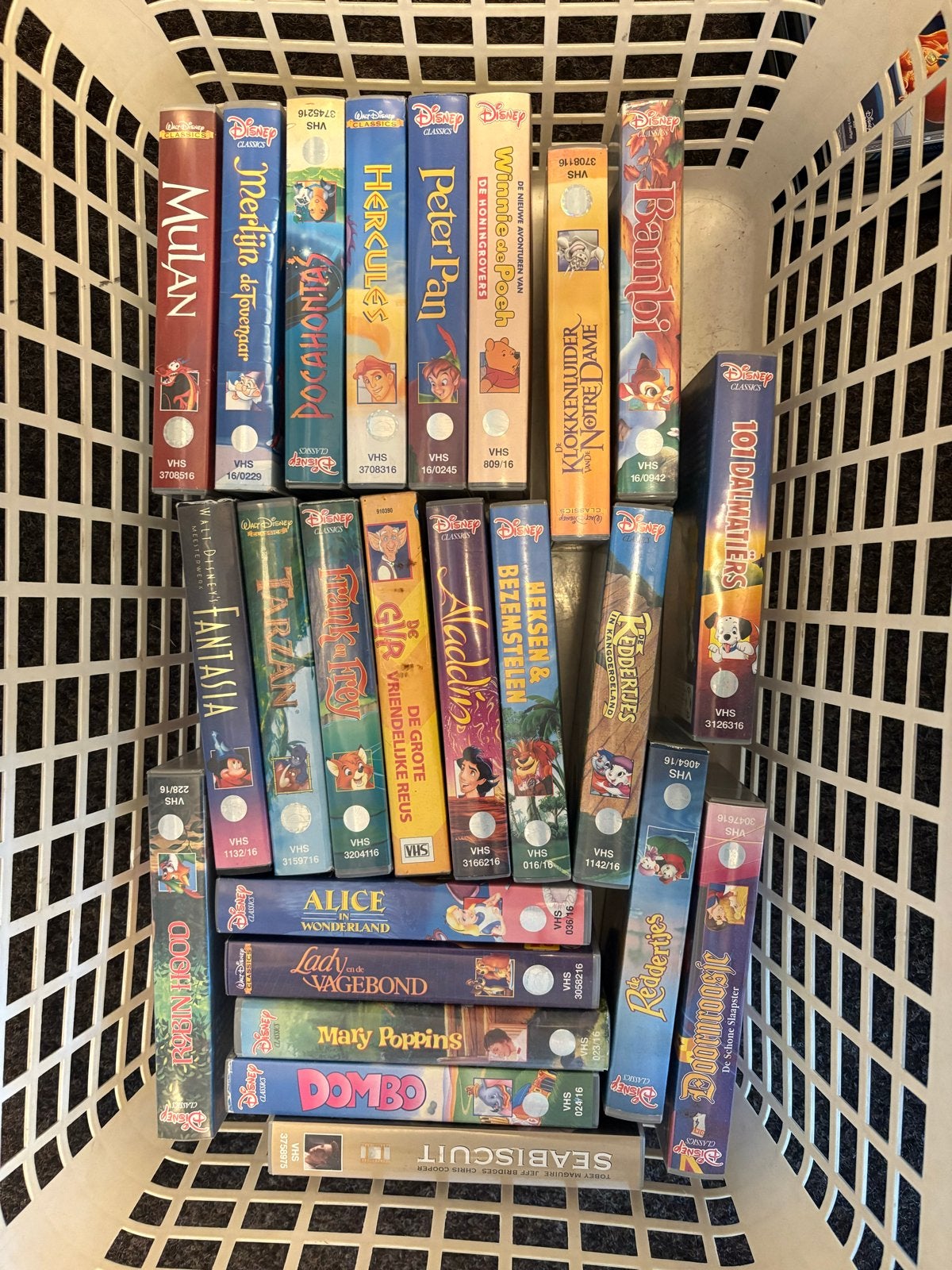 collectie Disney VHS-banden - Klassiekers, Nederlands ondertiteld, Gebruikt, Verzenden, Alle leeftijden