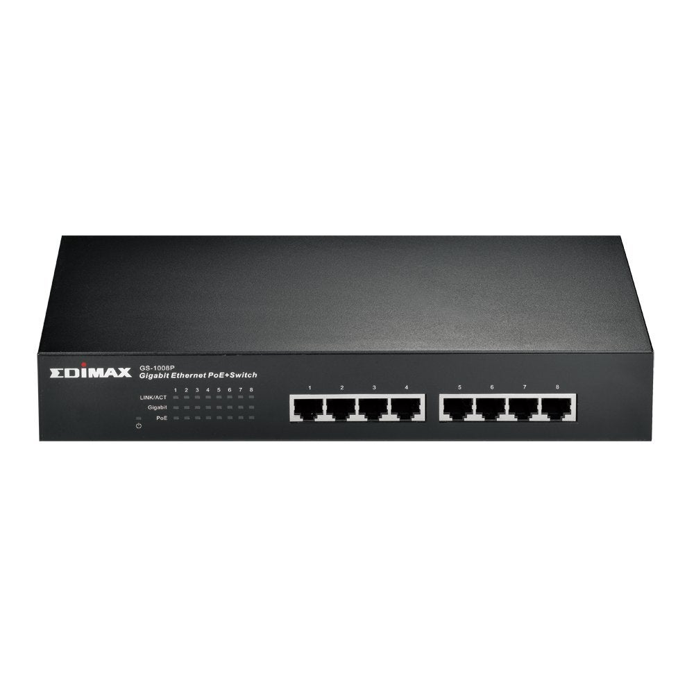 Gigabit POE+ switch Edimax GS-1008P, Computers en Software, Netwerk switches, Ophalen of Verzenden, Zo goed als nieuw