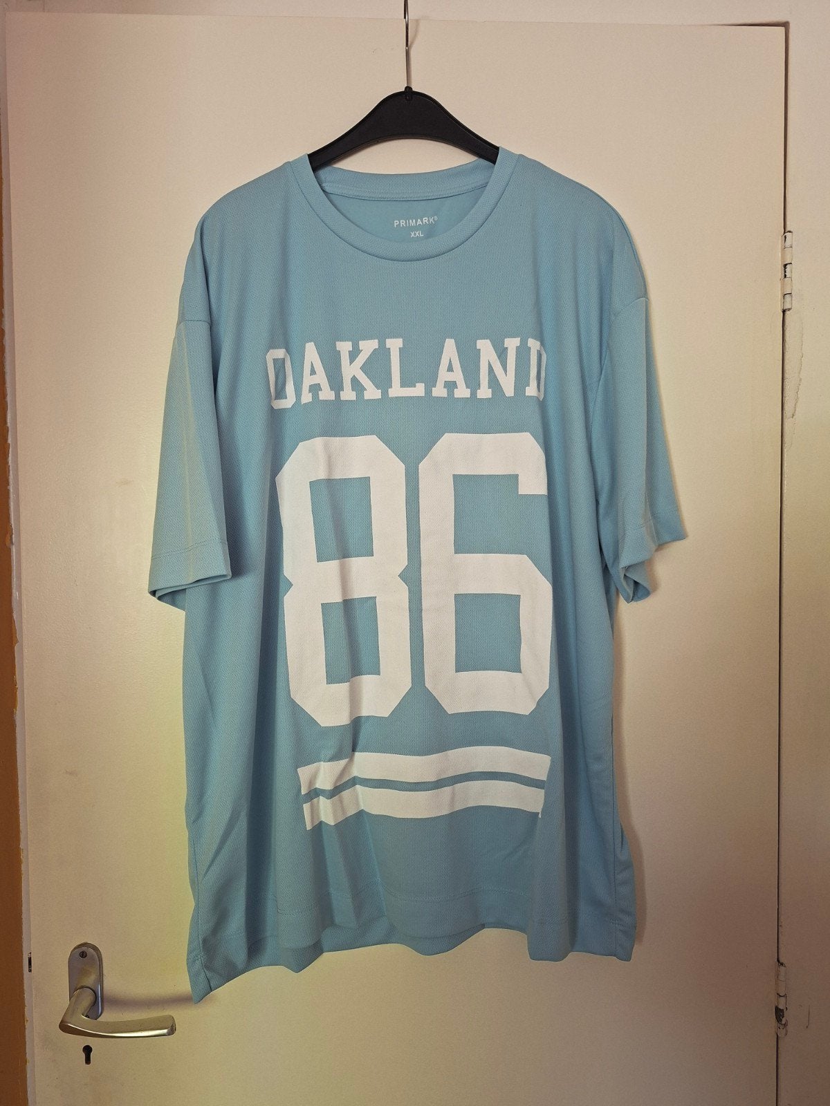 Nieuw lichtblauw XXL shirt van Primark - Oakland 86, Kleding | Heren, T-shirts, Blauw, Nieuw, Overige maten, Ophalen of Verzenden