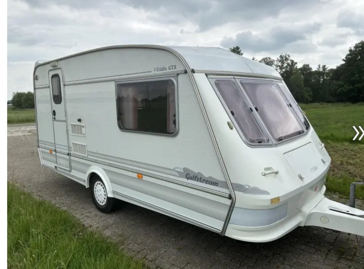 Elddis caravan, gepimpt te koop, Caravans en Kamperen, Caravans, Particulier, tot en met 2, 2 aparte bedden, Stabilisator, Ophalen