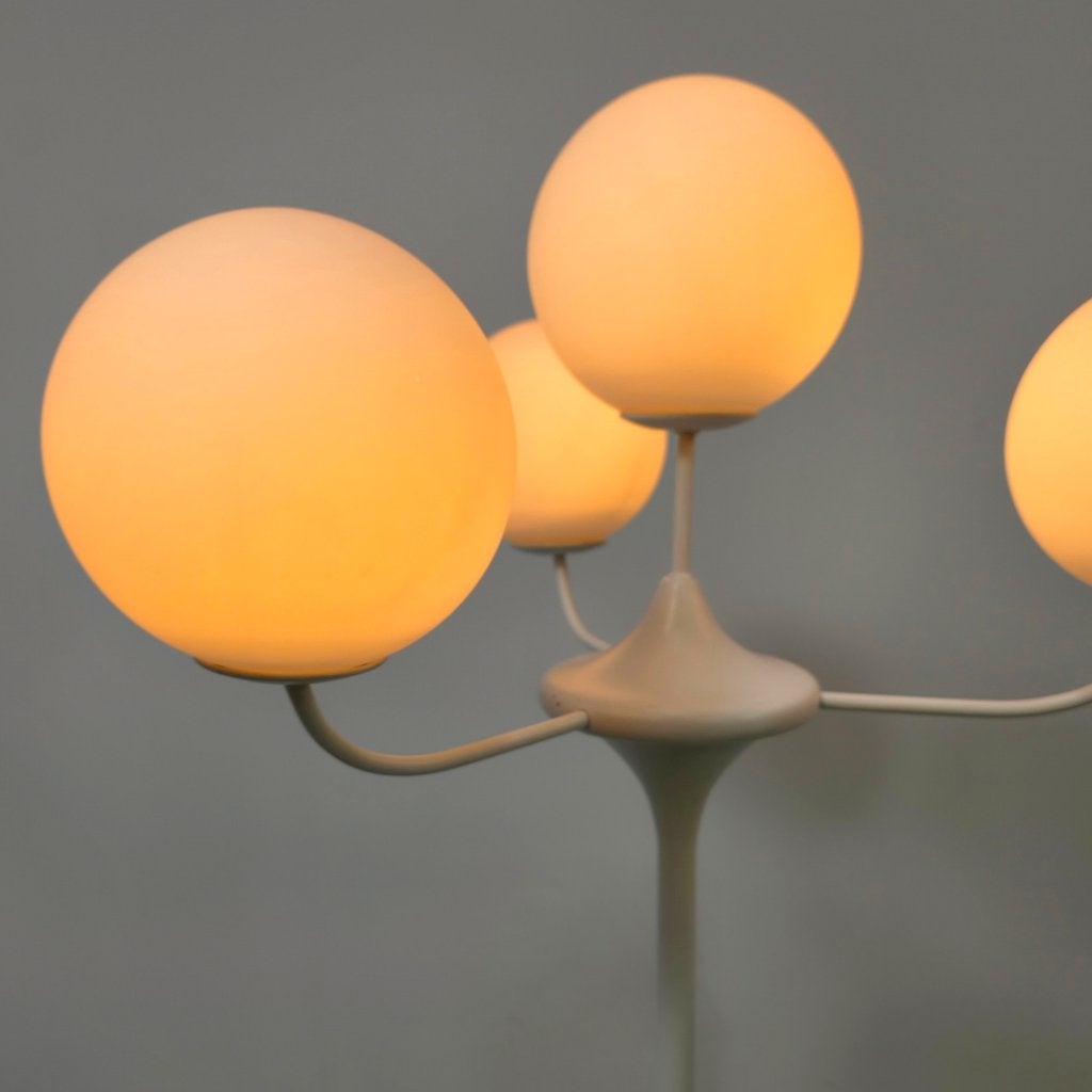 Temde Atomic space age vloerlamp 60's, Ophalen, Gebruikt, E14 (klein), Glas