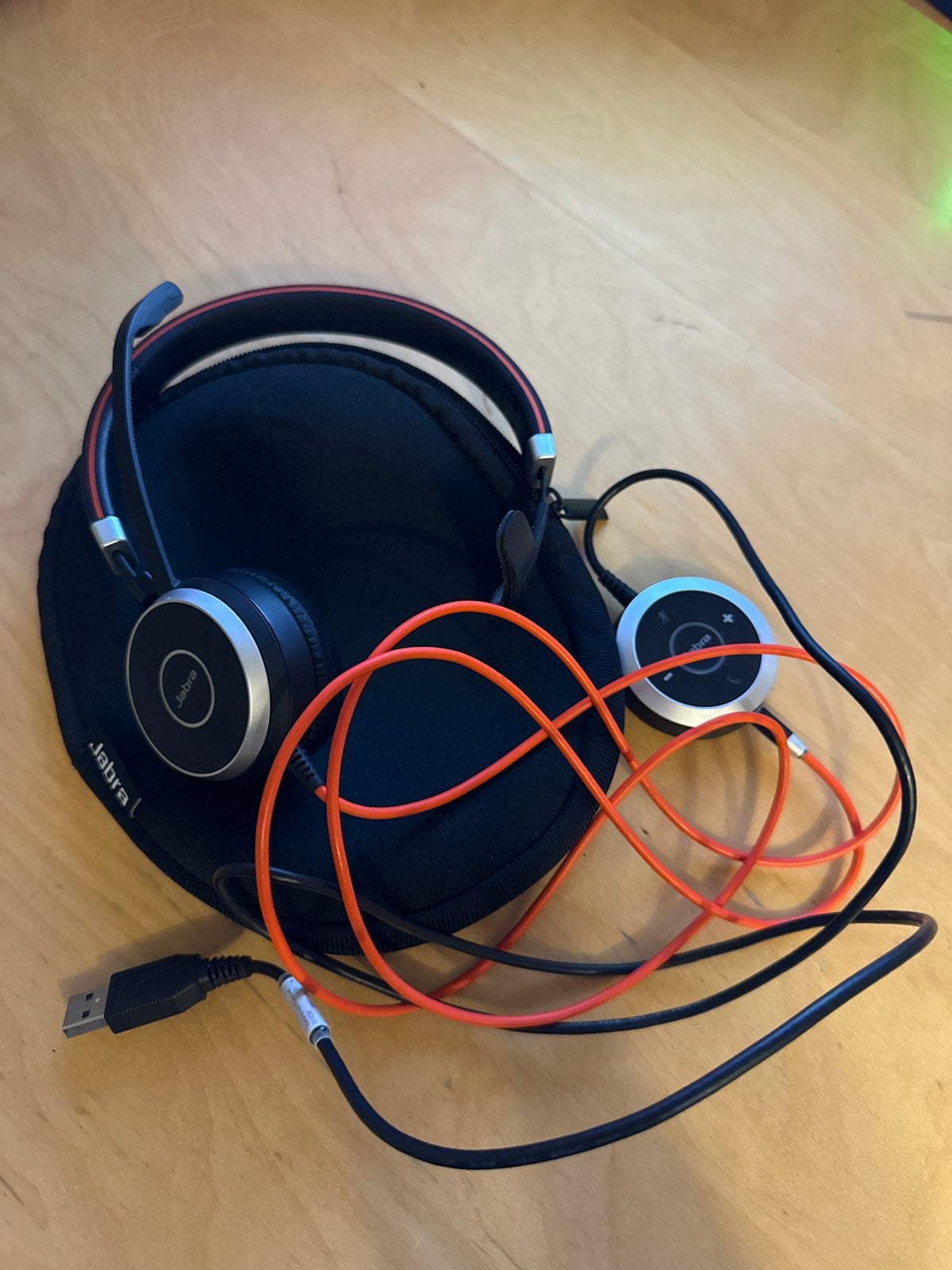Jabra Evolve 40 MS Mono met Hoes - Goede Staat, Gebruikt, Ophalen of Verzenden, Jabra, Zwart