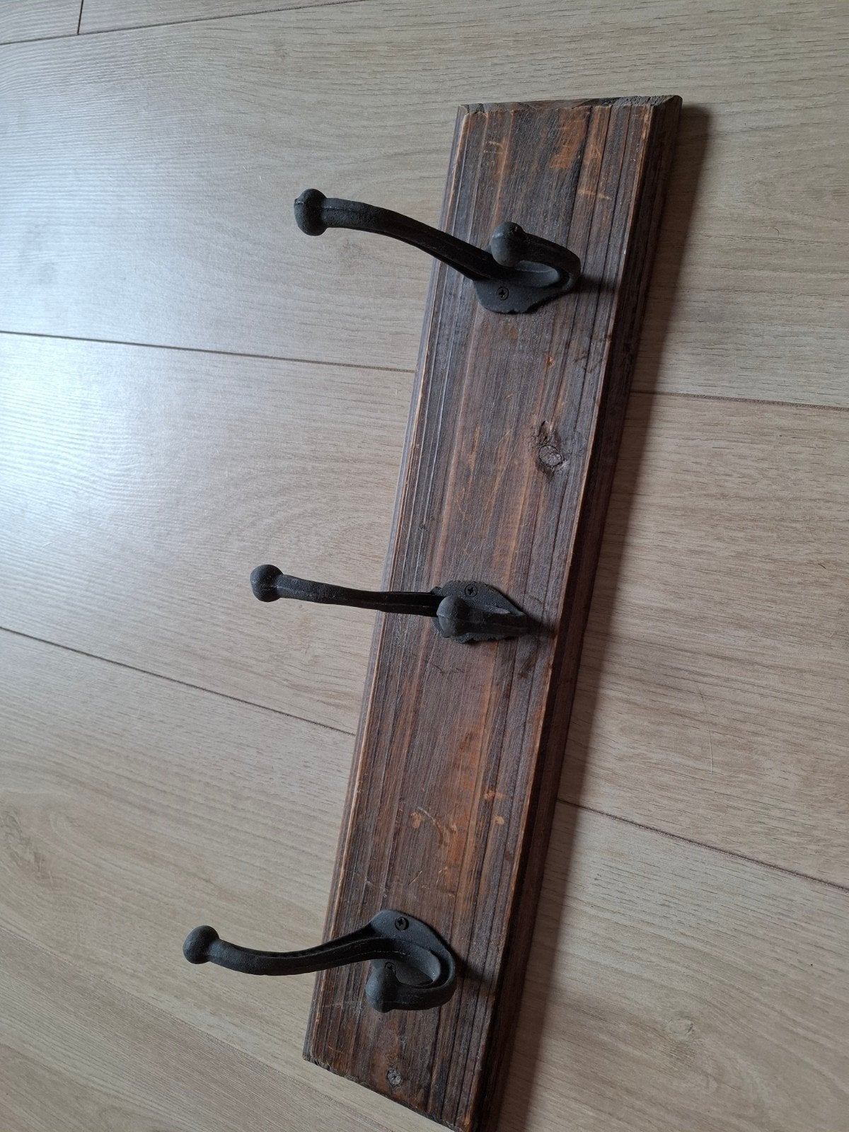Kapstok met 3 haken, Ophalen of Verzenden, Hout, Wandkapstok, Minder dan 100 cm