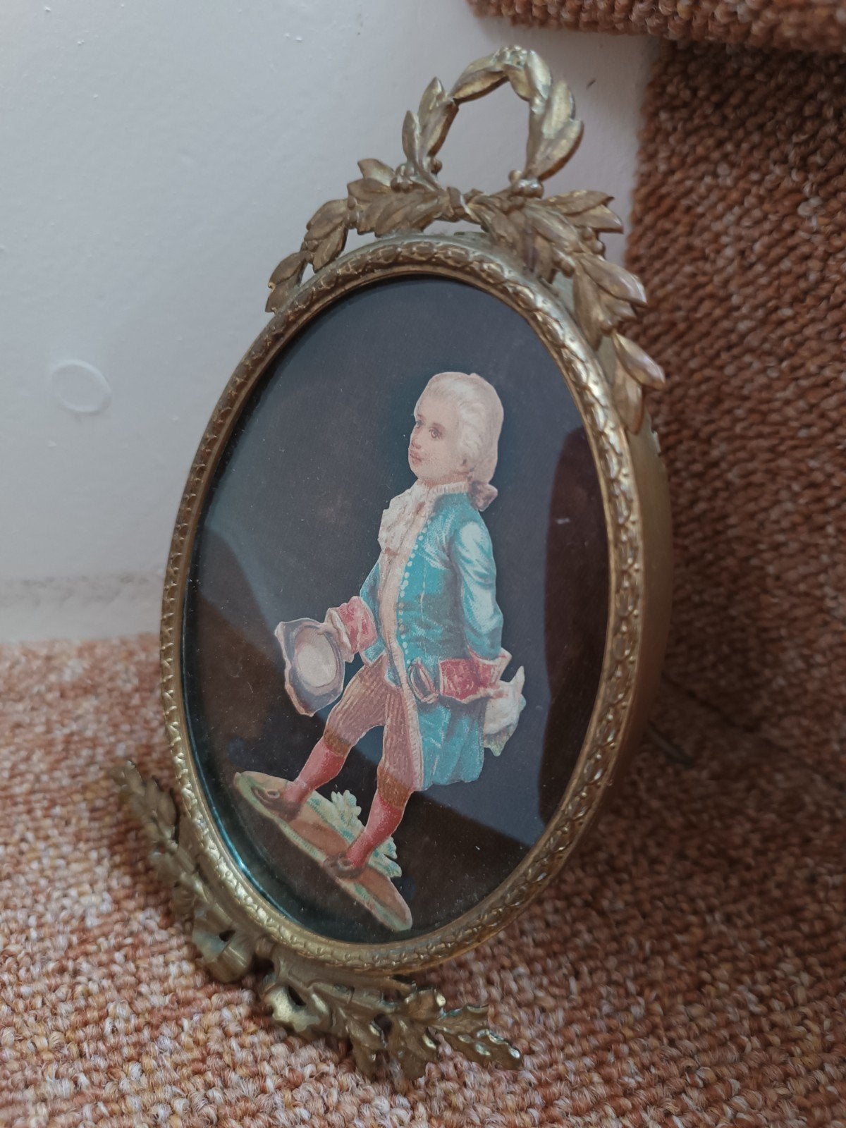 Fotolijstje metaal ovaal "bol glas", Ophalen of Verzenden