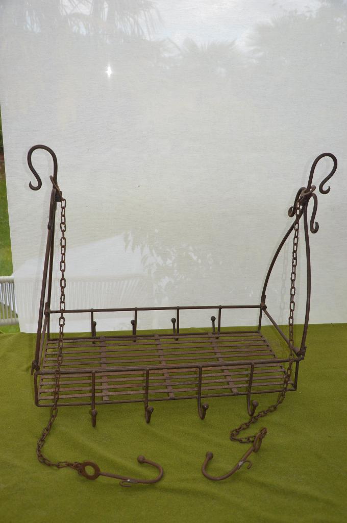Metalen keuken - Kopjes-hanger- ijzeren kruidenrek met haken, Ophalen of Verzenden, Gebruikt