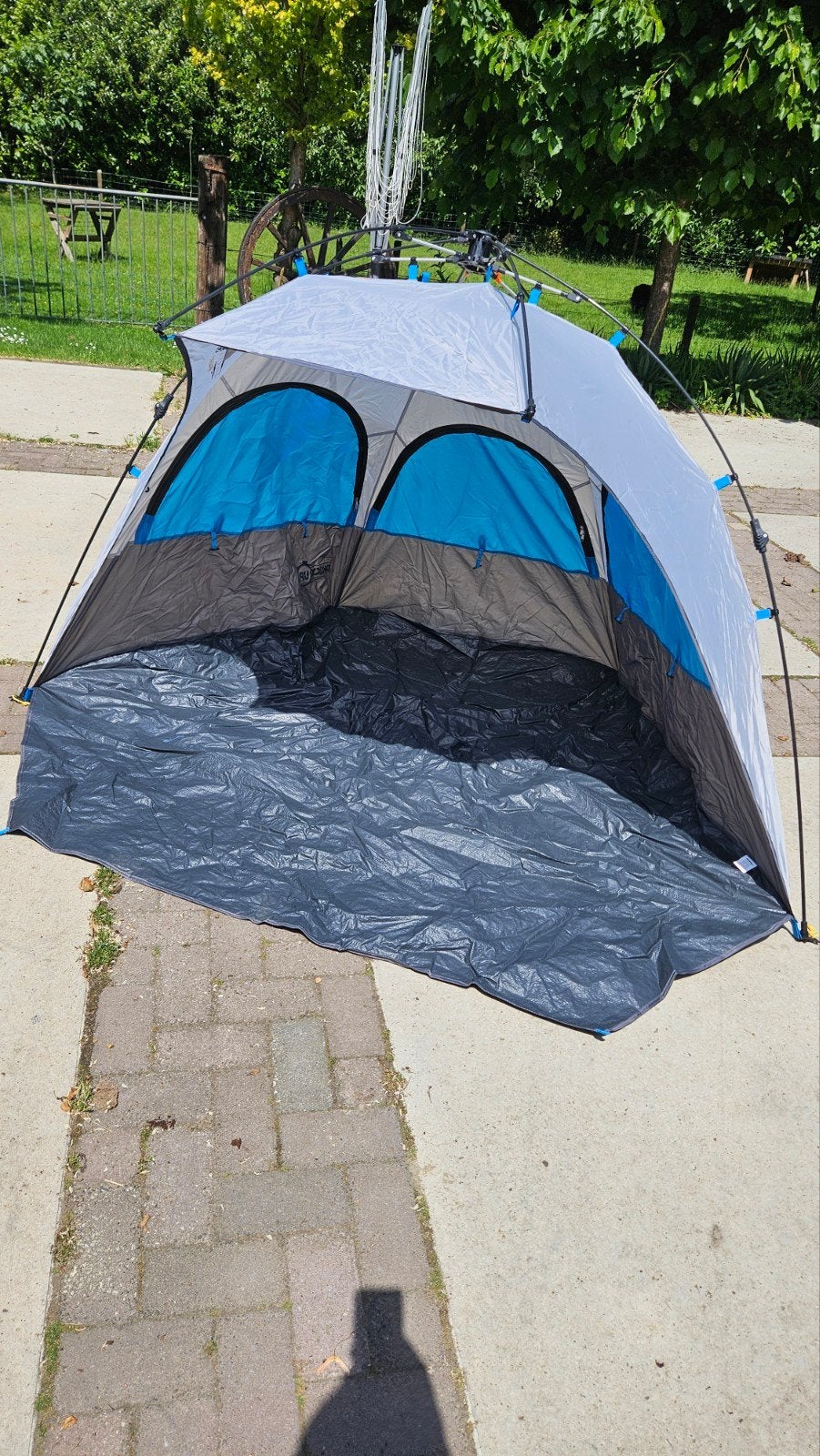 Strandtent windscherm, Ophalen, Uittrekbaar, Zo goed als nieuw