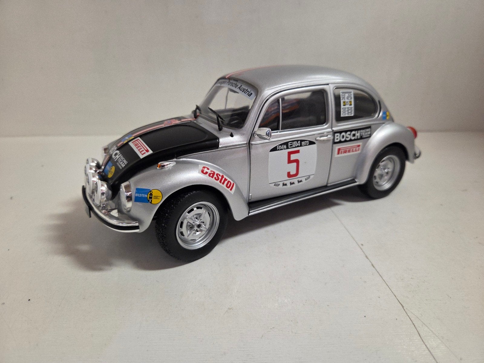 Solido Volkswagen Kever 1303 Rallye Elba 1973 1:18, Ophalen of Verzenden, Zo goed als nieuw, ., .