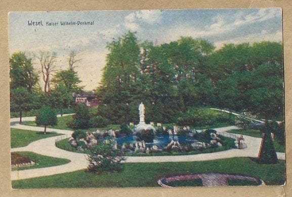 Wesel, Kaiser Wilhelm-Denkmal - Oude Ansichtkaart, Ophalen of Verzenden, Voor 1920, Gelopen, Duitsland