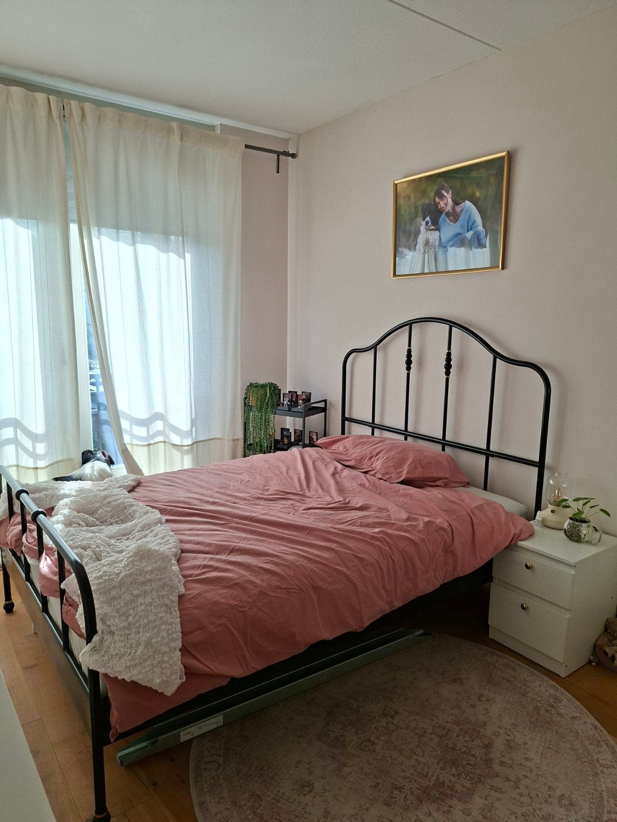Zwart bedframe 140x200, Ophalen, Zwart, Tweepersoons, 140 cm