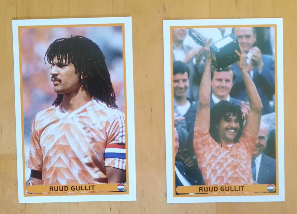 RUUD GULLIT - 2 STICKERS, Verzamelen, Sportartikelen en Voetbal, Ophalen of Verzenden, Zo goed als nieuw, Buitenlandse clubs, Poster, Plaatje of Sticker