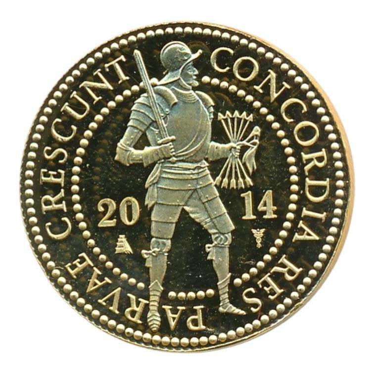 Nederland Gouden Dubbele Dukaat 2014, Ophalen of Verzenden, Goud