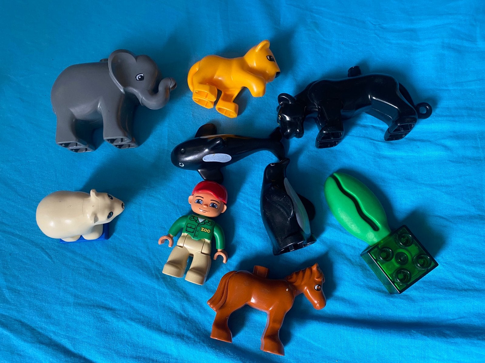 Lego duplo zoo dierentuin dieren pinguïn ijsbeer verzorger, Ophalen of Verzenden, Gebruikt, Losse stenen, Duplo
