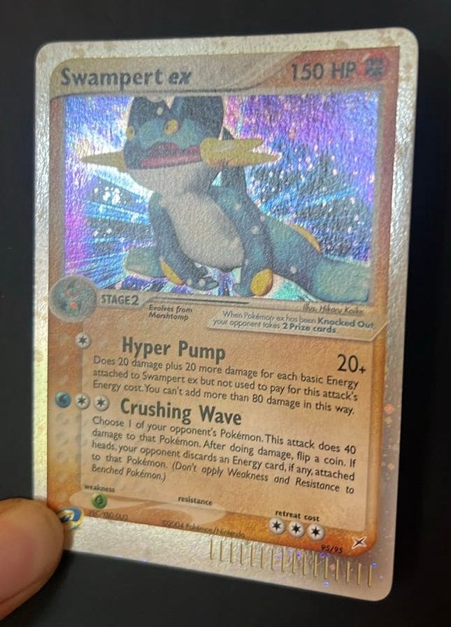 Swampert ex 95/95 Holo Rare EX Team Magma vs Team Aqua mint, Ophalen of Verzenden, Zo goed als nieuw, Losse kaart, Foil