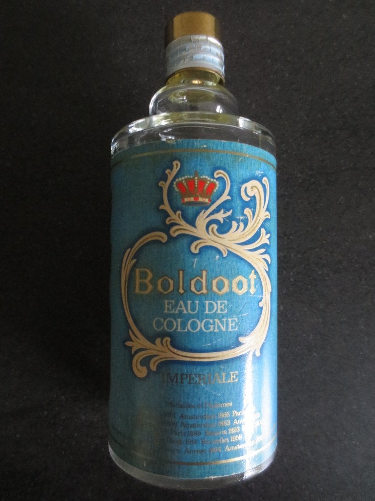 Boldoot: Fles Boldoot Eau de Cologne Imperiale. 14 cm.hoog., Ophalen of Verzenden, Gebruikt, Parfumfles