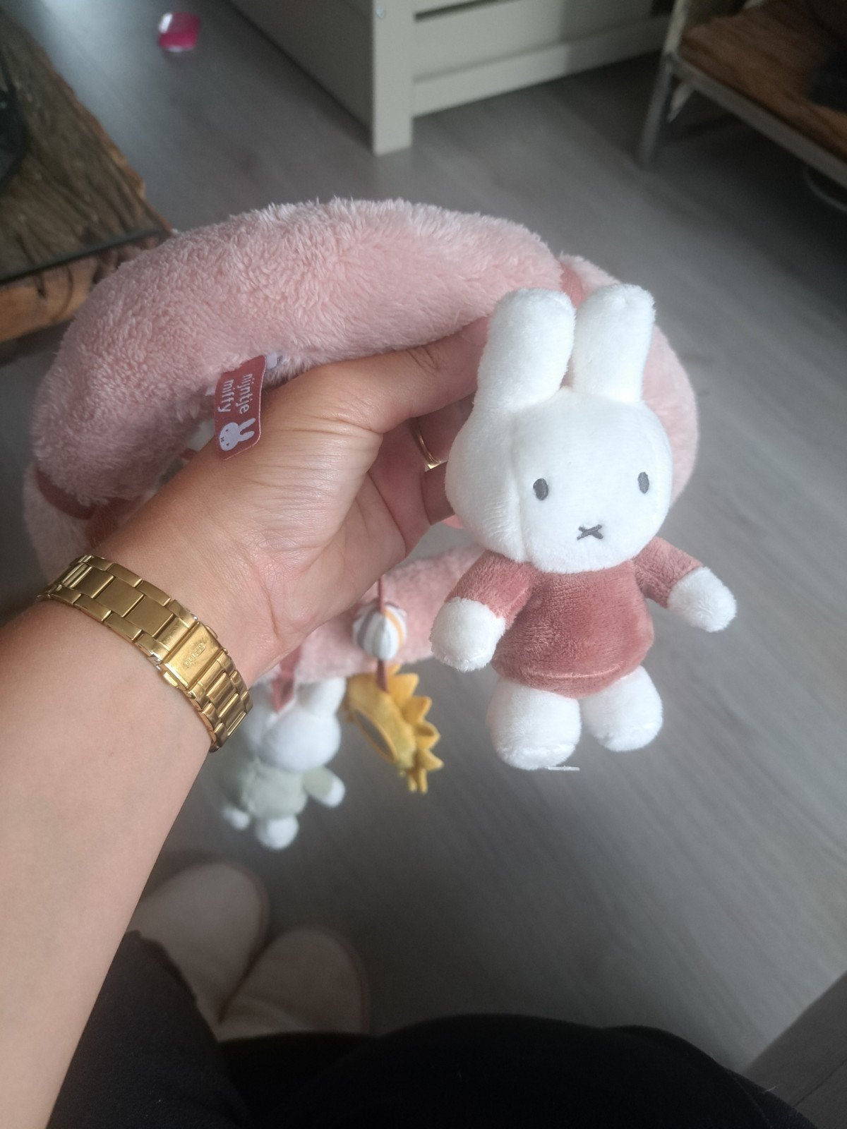 Nijntje Baby Mobiel - Roze met knuffels, Ophalen of Verzenden, Gebruikt, Mobiel