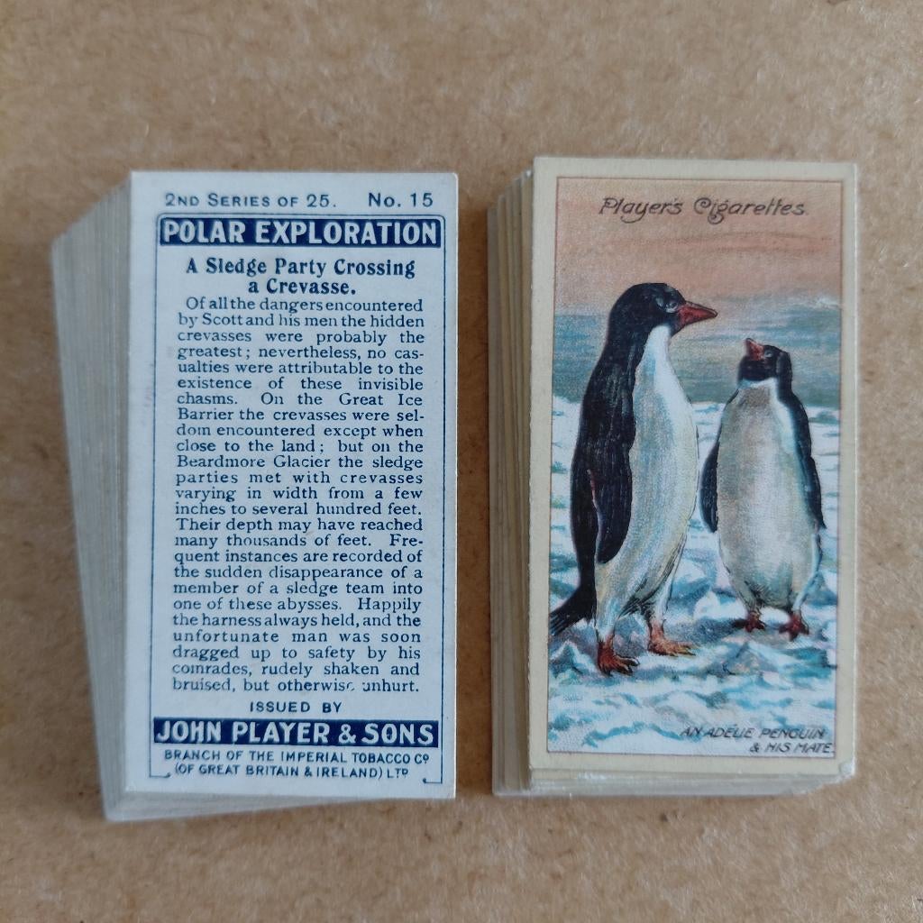 Polar Exploration 2nd series set 25 cigarette cards 1916, Ophalen, Gebruikt