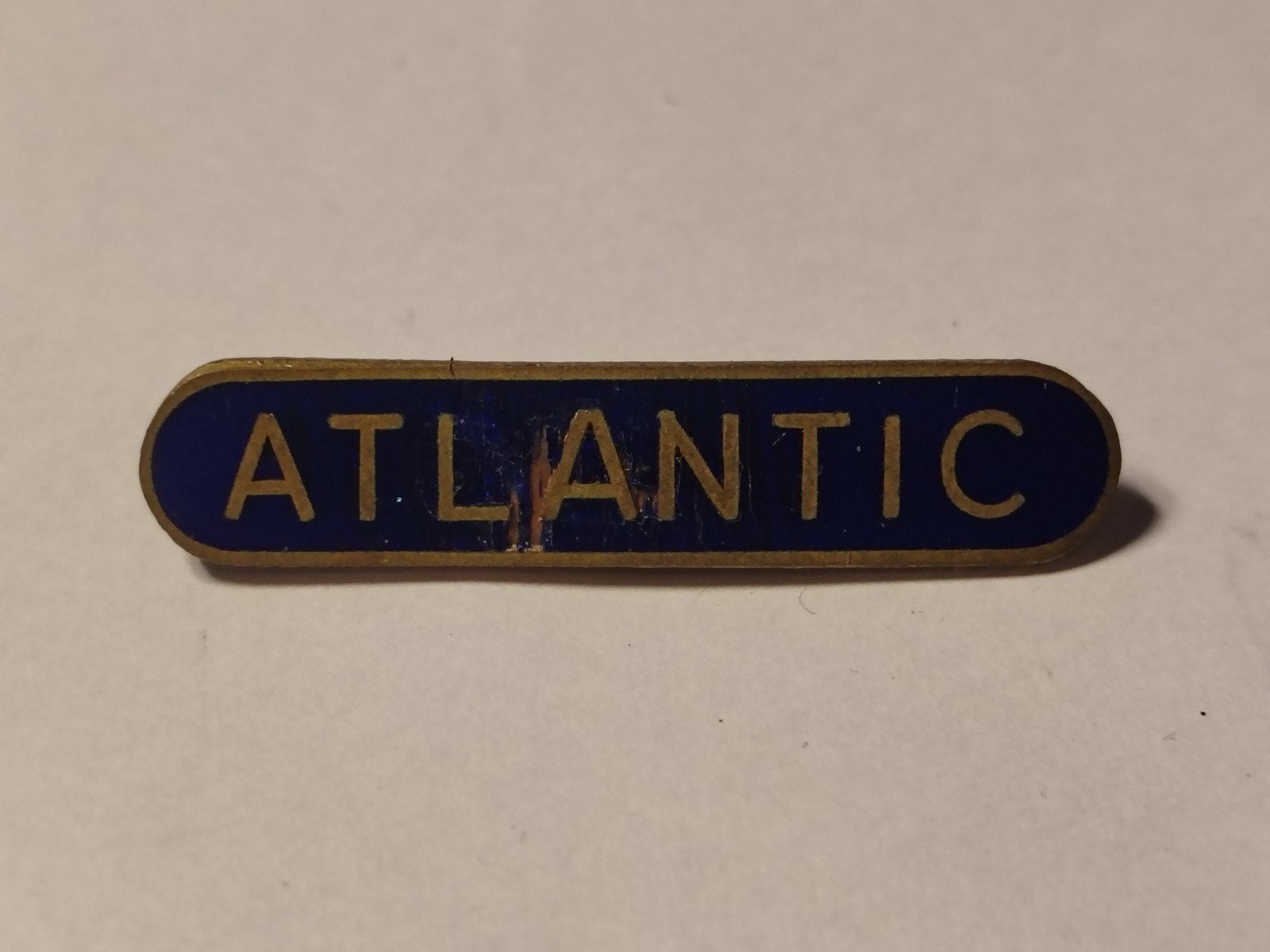 Atlantic Emaille Embleem, Ophalen of Verzenden, Landmacht, Nederland, Embleem of Badge