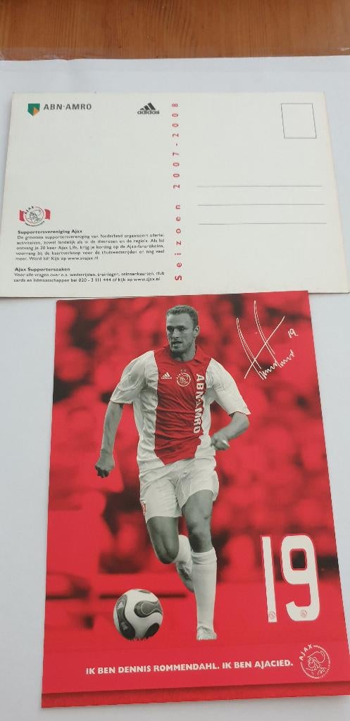 3080 ajax 2007-2008 dennis rommendahl, Verzenden, 1980 tot heden, Sport en Spel