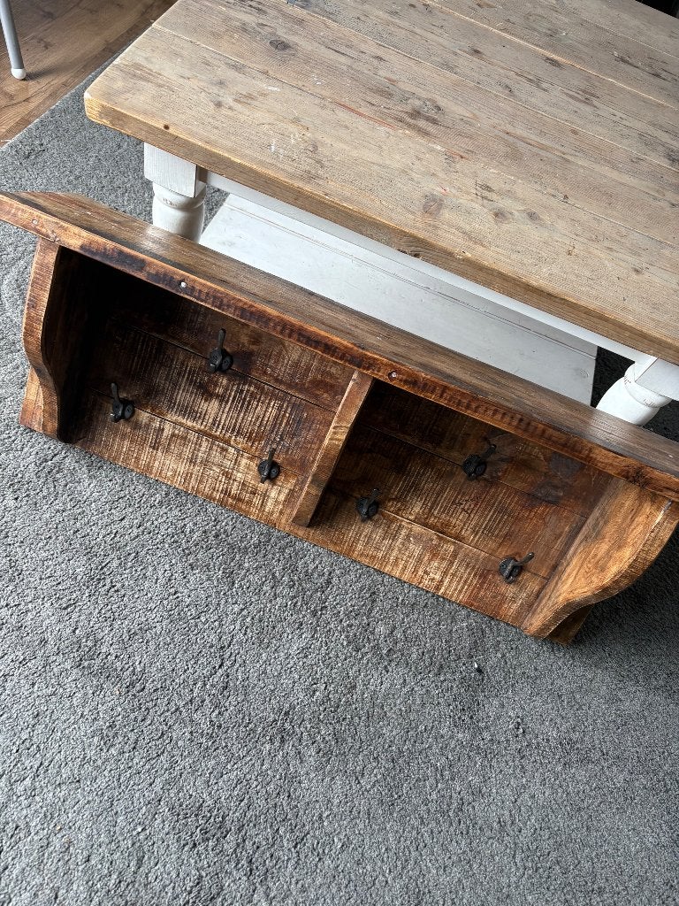 Kapstok schoenen bankje, Zo goed als nieuw, Minder dan 100 cm, Hout, Ophalen