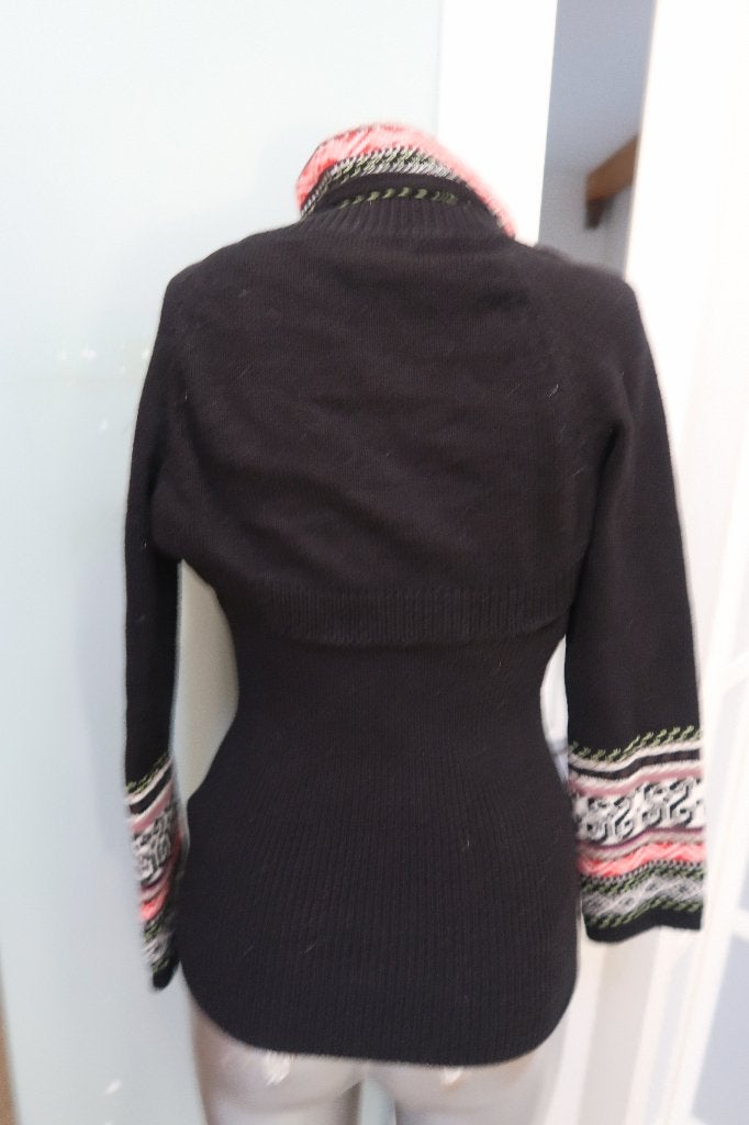 Marccain Sport trui en bolero zwart met rood wit, Maat 38/40 (M), Zwart, Ophalen of Verzenden, Zo goed als nieuw