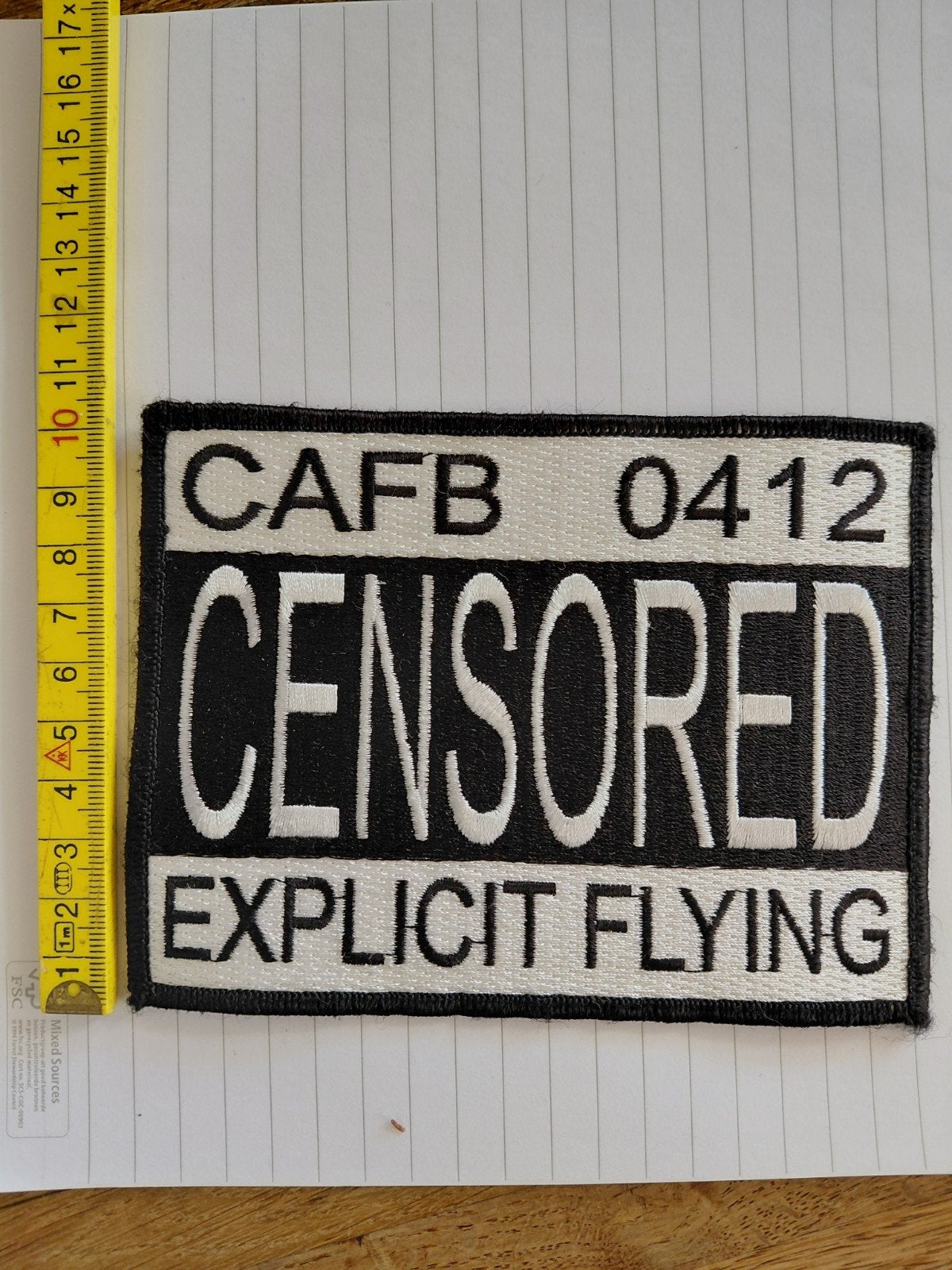 CAFB 0412 Censored Explicit Flying Patch, Ophalen of Verzenden, Luchtmacht, Overige gebieden