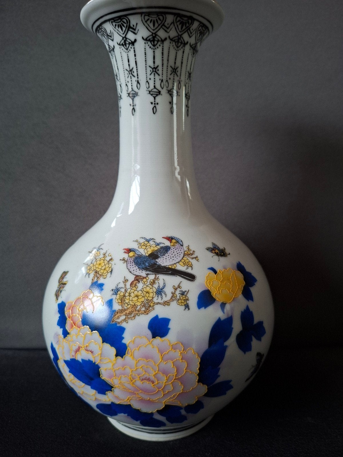 Prachtige Chinese porseleinen vaas, 23 cm hoog, Ophalen of Verzenden