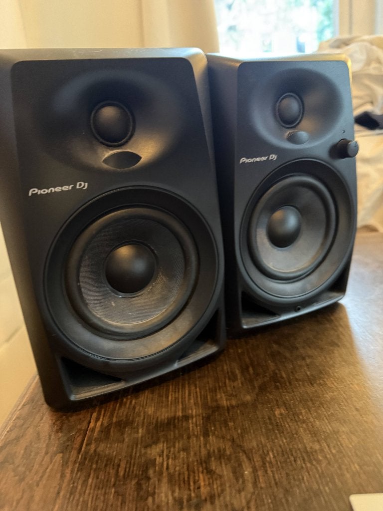 Pioneer DJ DM-40 monitor speakers / DJ speakers - set van 2, Gebruikt, AUX-ingang, Minder dan 60 watt, Ophalen